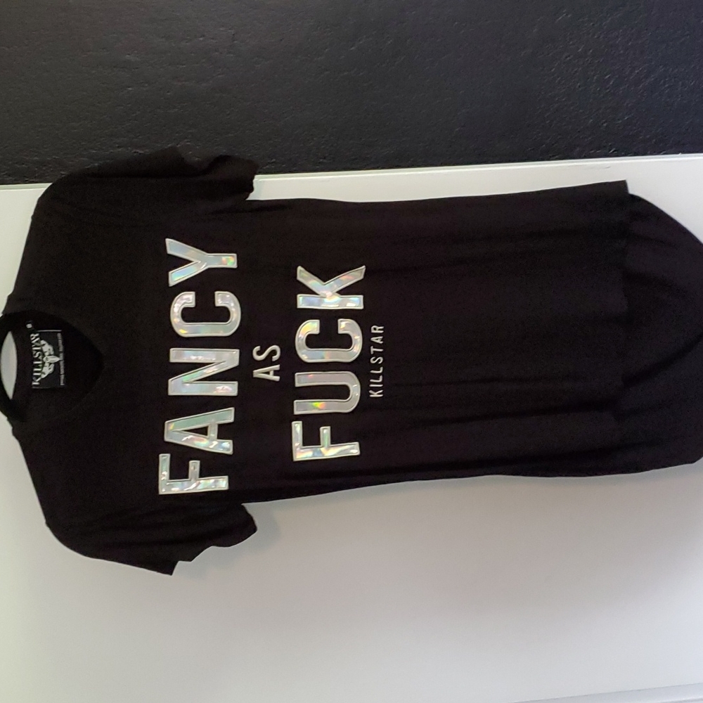 Killstar holographic backless t shirt